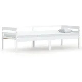 vidaXL Massivholzbett 90 x 200 cm Weiß