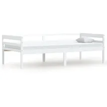 vidaXL Massivholzbett 90 x 200 cm Weiß