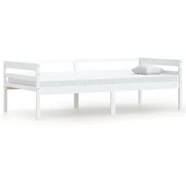 vidaXL Massivholzbett 90 x 200 cm Weiß