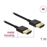 DeLOCK Slim 4K High Speed mit Ethernet HDMI Kabel 1m