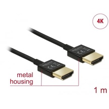 DeLock Slim 4K High Speed mit Ethernet HDMI Kabel 1m