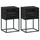 konsimo® Nachttisch RECTUS Nachtschrank, Modern, hergestellt in der EU, Beistelltisch (2-St), mit Schublade, Breite 40 cm, schwarzer Metallrahmen, Kunststoffgriff schwarz