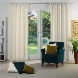 Vorhang WIRTH "Toco-Uni" Gr. 2, beige, B:132cm H:175cm, Chenille, Polyacryl, Gardinen