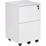 Aktenschrank Weiß 2 Schubladen Abschließbar Mit Schlüssel Büroschrank Für Homeoffice Büro Wohnzimmer