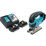 Makita DJV 180 RAX Akku Stichsäge 18 V 135 mm + 2x Akku 2,0 Ah + Ladegerät