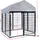 Wiltec Hundezwinger mit Überdachung 121 x 121 x 137 cm Stahl Schwarz