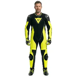 Dainese Demon Sprint Lederkombi - Schwarz/Neon-Gelb / 52
