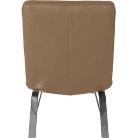 W.Schillig Relaxliege daily dreams Leder/Polyester 75 x 91 x 170 cm Braun mit Kissen