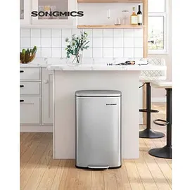 Songmics Mülleimer 50,0 l silber