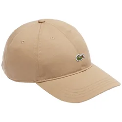 LACOSTE Unisex Cap - Baseball Cap, Baumwolle, Croco Logo, One Size, einfarbig Beige