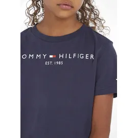Tommy Hilfiger Essential Tee Rundhalsausschnitt, Blau (Twilight Navy), 7 Jahre