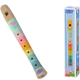 Eichhorn Peppa Pig Bunte Holzflöte 20 cm lang, fördert die auditive Wahrnehmung der Kinder, erzeugt harmonische Töne, aus Schimaholz, ab 3 Jahren