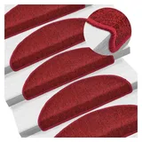 vidaXL Stufenmatten 15 Stk. 65x24x4 cm Bordeaux Halbrund Groß