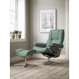 Stressless Stressless® »Mayfair«, (Set, Relaxsessel mit Hocker), mit Hocker, mit Cross Base, Größe S, M & L, Holzakzent Eiche, grün