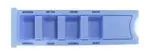 Herrmann Medikamentenbox 4-fach | Tagesdosierer mit Blindenschrift - Weiß oder Blau mit Schiebeblister Blau