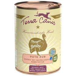 Terra Canis Metzgers Bestes 400g Dose Hundenassfutter 6 x 400 Gramm Pute Pur
