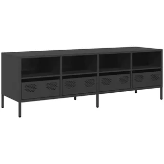 vidaXL TV-Schrank Schwarz 135x39x43,5 cm Kaltgewalzter Stahl