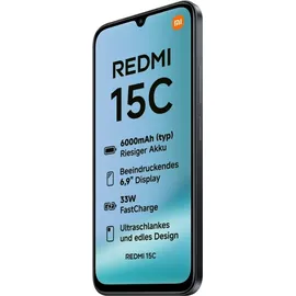 Xiaomi Redmi 15C 4G 4 GB RAM 256 GB Midnight Black