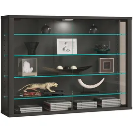 VCM Wandvitrine Vitrosa L 83 x 18 x 60 cm Grau