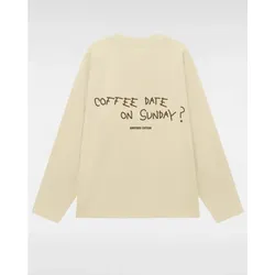 Another Cotton Lab Longsleeve Coffee Date Oversized White L