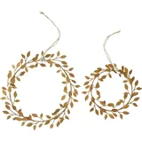 Frank-Flechtwaren Hänger Blätterkranz 2er Set Ø Braun