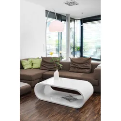 Couchtisch SALESFEVER, weiß, B:120cm H:40cm T:60cm, Tische, komplett aus hochwertigem Fiberglas
