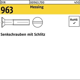 F. REYHER Nchfg. GmbH & Co. KG Senkschraube DIN 963 M8 x 20 Messing 100 Stück