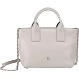 Dudu Ibiza Henkeltasche Leder Weiß/Grau