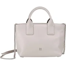 Dudu Ibiza Henkeltasche Leder Weiß/Grau