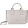 Dudu Ibiza Henkeltasche Leder Weiß/Grau
