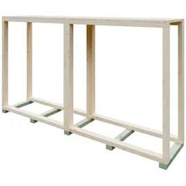 Kiehn-Holz Kaminholzregal 194 x 43 x 110 cm beige