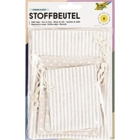 Folia Stoffsäckchen mit Motiv Streifen und Punkte 8,0/10,0/13,0 x