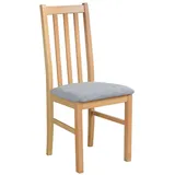 Beautysofa Esszimmerstuhl BOSS (2 Stk. pro Satz) aus Holz mit gepolstertem Sitz (6 St), Beine zur Auswahl: Schwarz, Weiß, Walnuss, Sonoma, Stirling, Grandson grau