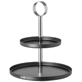 Fink Etagere Bilbao schwarz, silberfarben - (H) 33,5 cm | Gr.: onesize