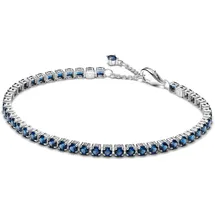 Pandora 591469C02 Damen Tennisarmband Silber Funkelndes Blau, 16 cm