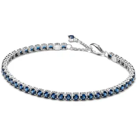 Pandora 591469C02 Damen Tennisarmband Silber Funkelndes Blau, 16 cm
