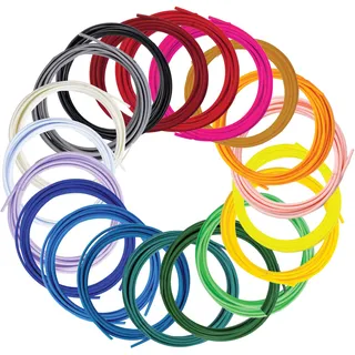 SCRIB3D Stift-Filament-Nachfüllpackungen, 20 Farben, 4,8 m pro Farbe, 1,75 mm PLA, funktioniert mit SCRIB3D, PIKA3D, MYNT3D und den meisten anderen 3D-Druckstiften