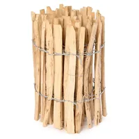 Garronda Staketenzaun 500 x 50 cm Braun/Holz