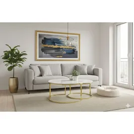 Hela Luis Weiß Gold Rund 80,6 x 41,37 cm