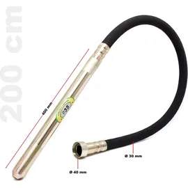 Wiltec Ø Elektro Betonrüttler 580 W, Betonverdichter mit 35 mm Rüttelflasche mit 200 cm Schlauchlänge, Flaschenrüttler mit flexibler W...