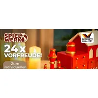 Adventskalender-Zug aus Holz mit 24 Schubladen, wiederverwendbar
