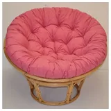 Rattani Rattanstuhl Papasansessel Rattan Papasan inkl. Polster D 115 cm Fb. honig, XL Papasan Sessel D 115 cm rosa