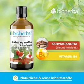 Bioherba Ashwagandha Schlafbeere Tropfen Tinktur 50 ml