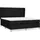 vidaXL Boxspringbett mit Matratze Schwarz 180x200 cm Stoff