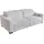 KAWOLA Sofa KIANA 3-Sitzer Funktionssofa Kopfstütze verstellbar Cord cremeweiß