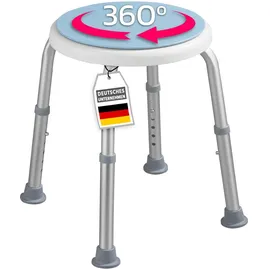 Karat Duschhocker Peter 360° drehbar höhenverstellbar blau