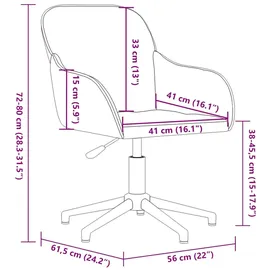 vidaXL Bürostuhl Samt Creme