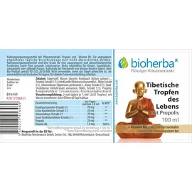 Bioherba Tibetische Tropfen des Lebens mit Propolis Tinktur 100 ml