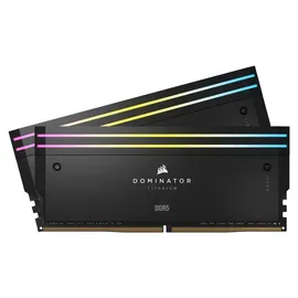 Corsair Dominator Titanium RGB Schwarz CMP64GX5M2B6400C32 Speichermodul 64 GB 2 x 32 GB DDR5 64GB DDR5-6400 CL32 Intel XMP)