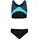 Aquarti Sport Bikini Racerback Bustier & Bikinislip Blau/Schwarz 134